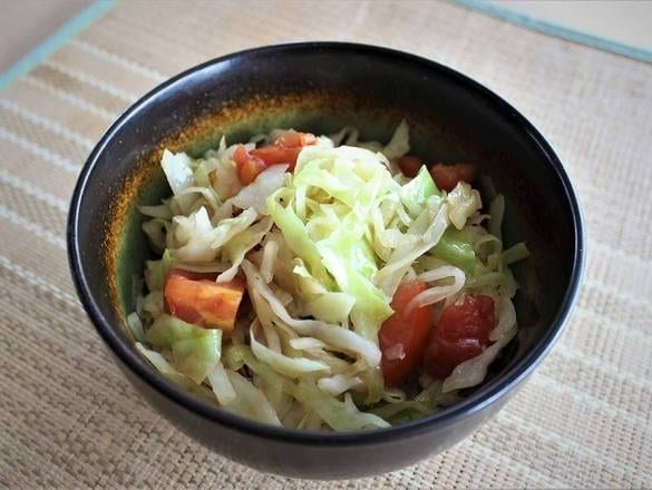 Stir Fried Cabbage & Tomato.